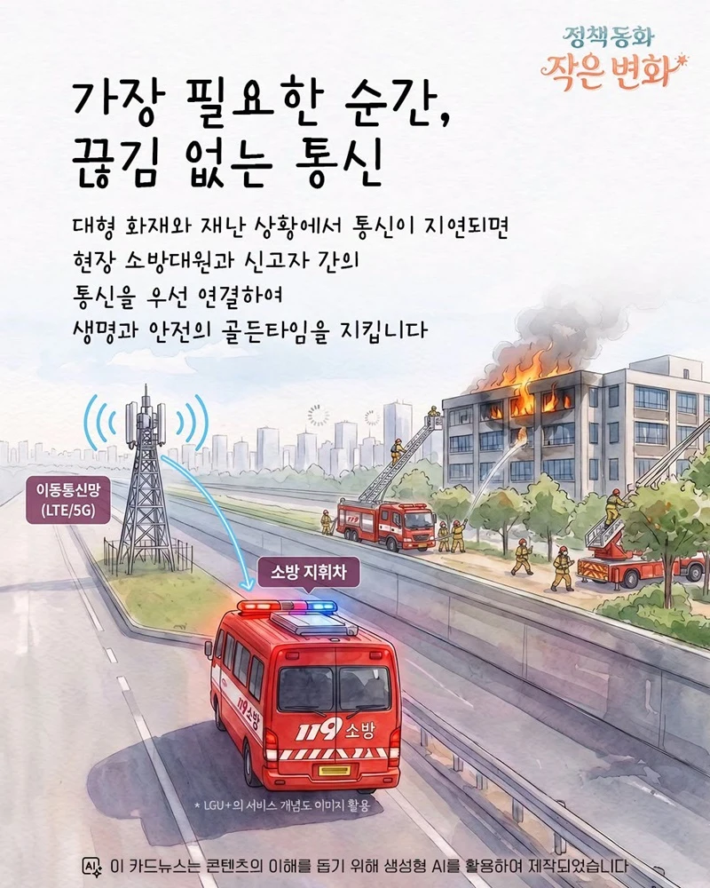 재난 현장 소방대원 통신 우선 연결된다