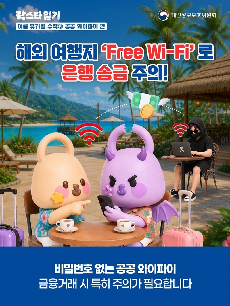 해외 공공와이파이 금융거래 주의보