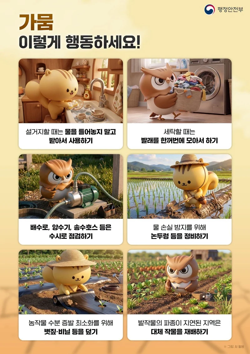 정부 가뭄 대비 행동요령 발표
