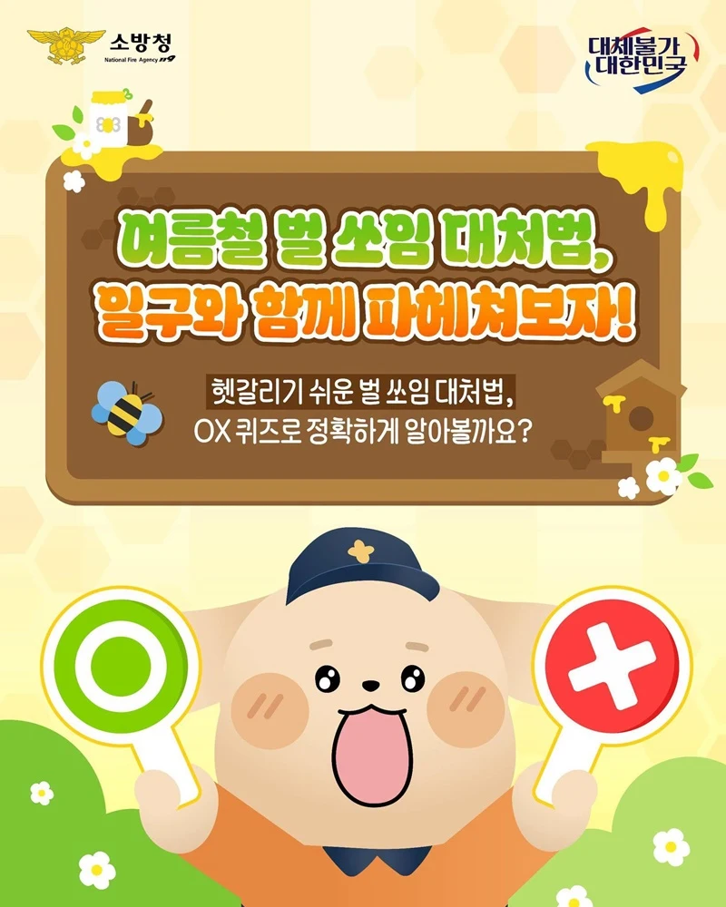 벌 쏘였을 때 된장 바르지 마세요